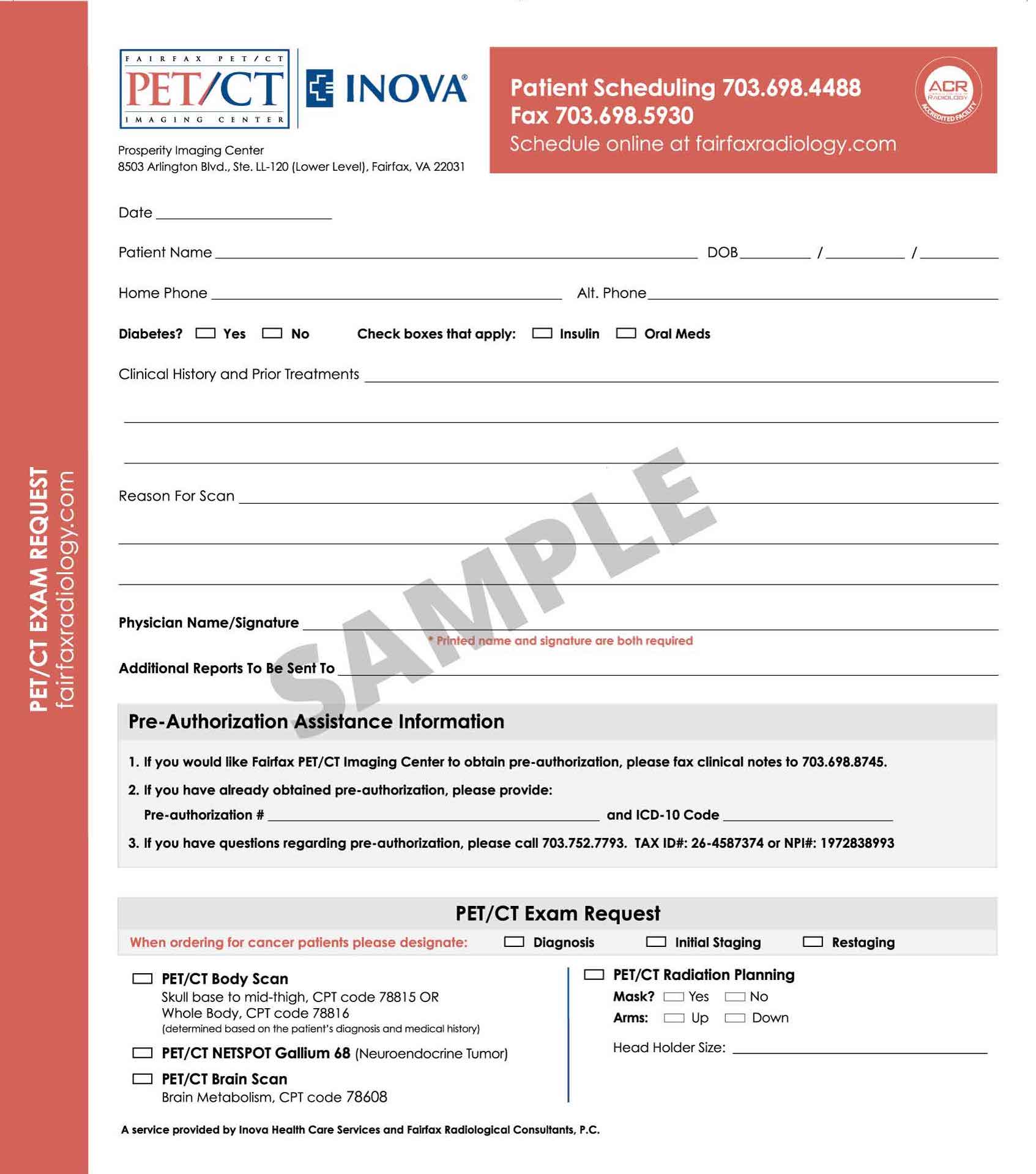Referral Pad Request | Fairfax Radiological Consultants